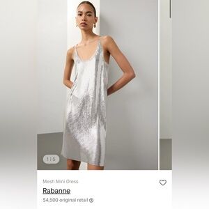 Rabanne Silver Aluminum Mini Dress